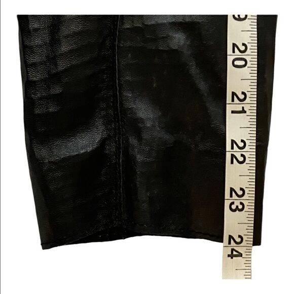 Reversible Faux Black Leather Moto & Animal Print Lightweight Jacket - Picture 6 of 10